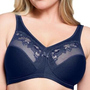 GLAMORISE Minimizer Support Bra full figure 50F wirefree unpadded bra NWOT